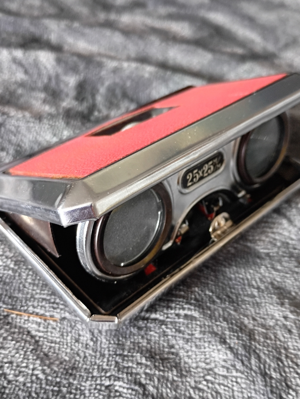 Vintage Opera Glasses 25x25 with Pink Leather Top